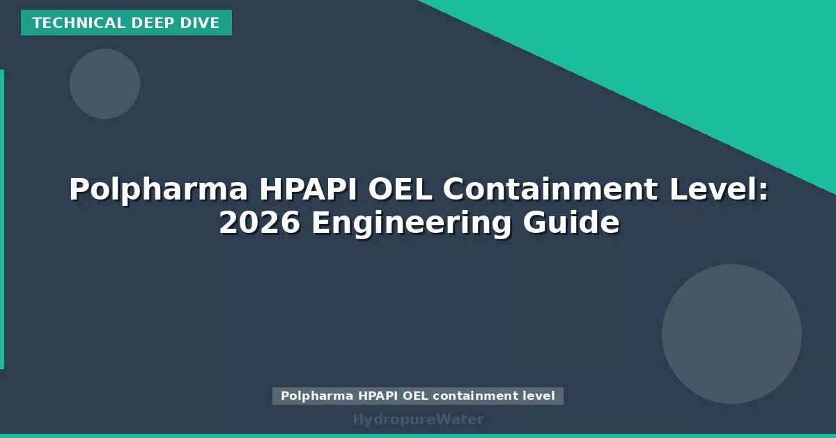 Polpharma HPAPI OEL Containment Level: 2026 Engineering Guide