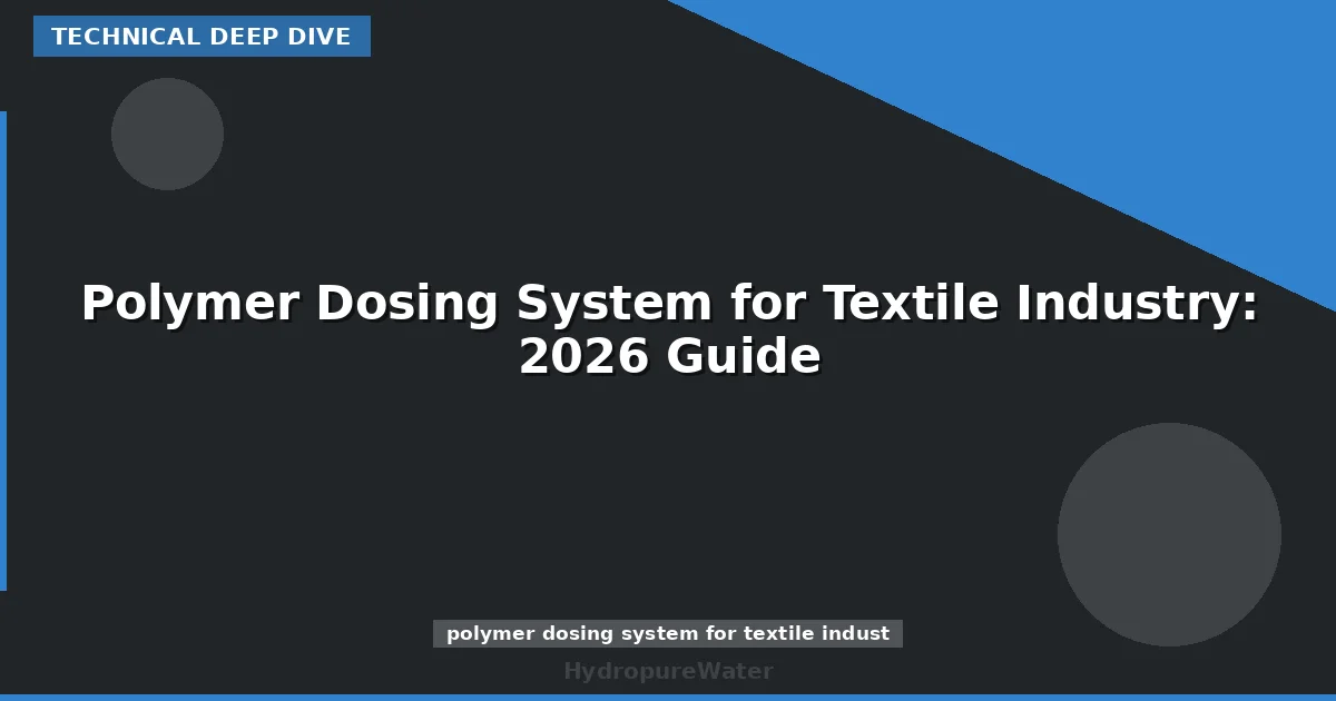 Polymer Dosing System for Textile Industry: 2026 Guide