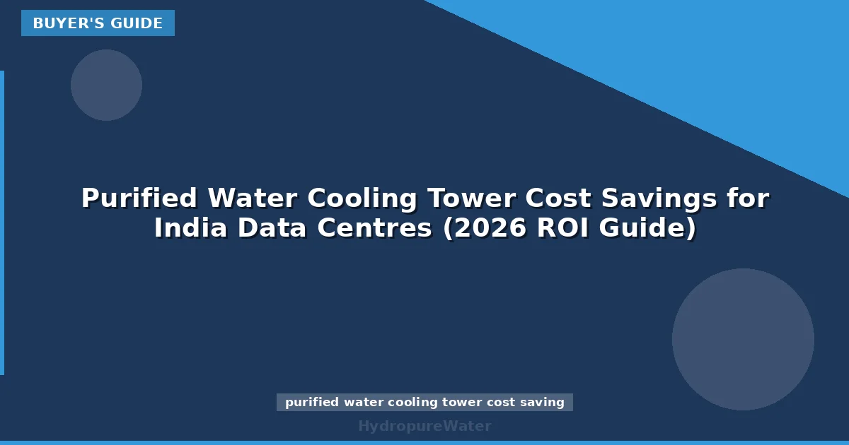 Purified Water Cooling Tower Cost Savings for India Data Centres (2026 ROI Guide)