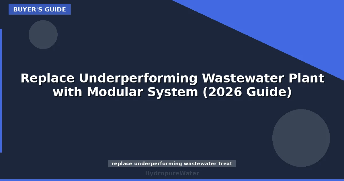 Replace Underperforming Wastewater Plant with Modular System (2026 Guide)