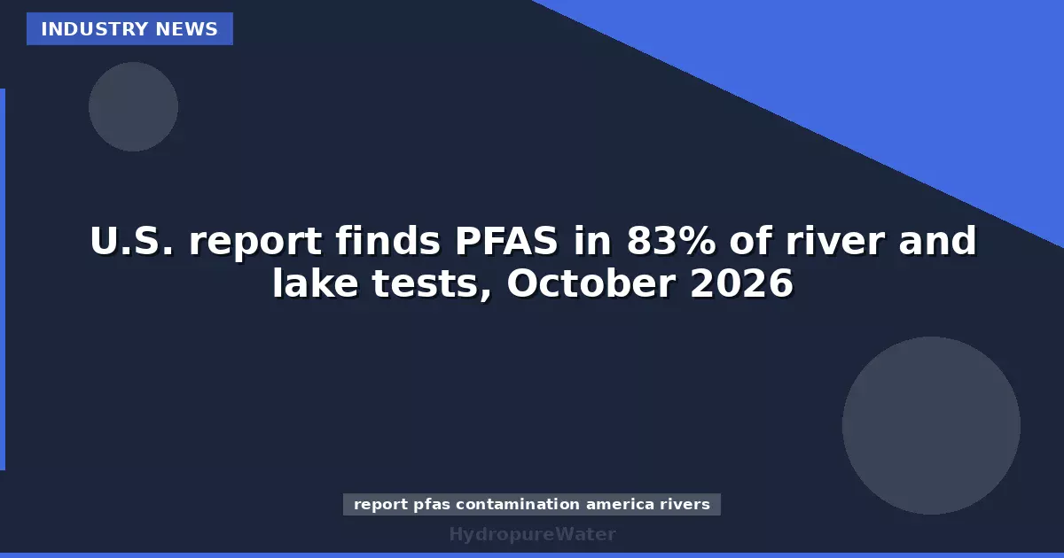 U.S. report finds PFAS in 83% of river and lake tests, October 2026