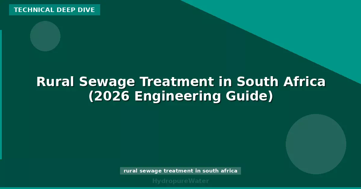 Rural Sewage Treatment in South Africa (2026 Engineering Guide)