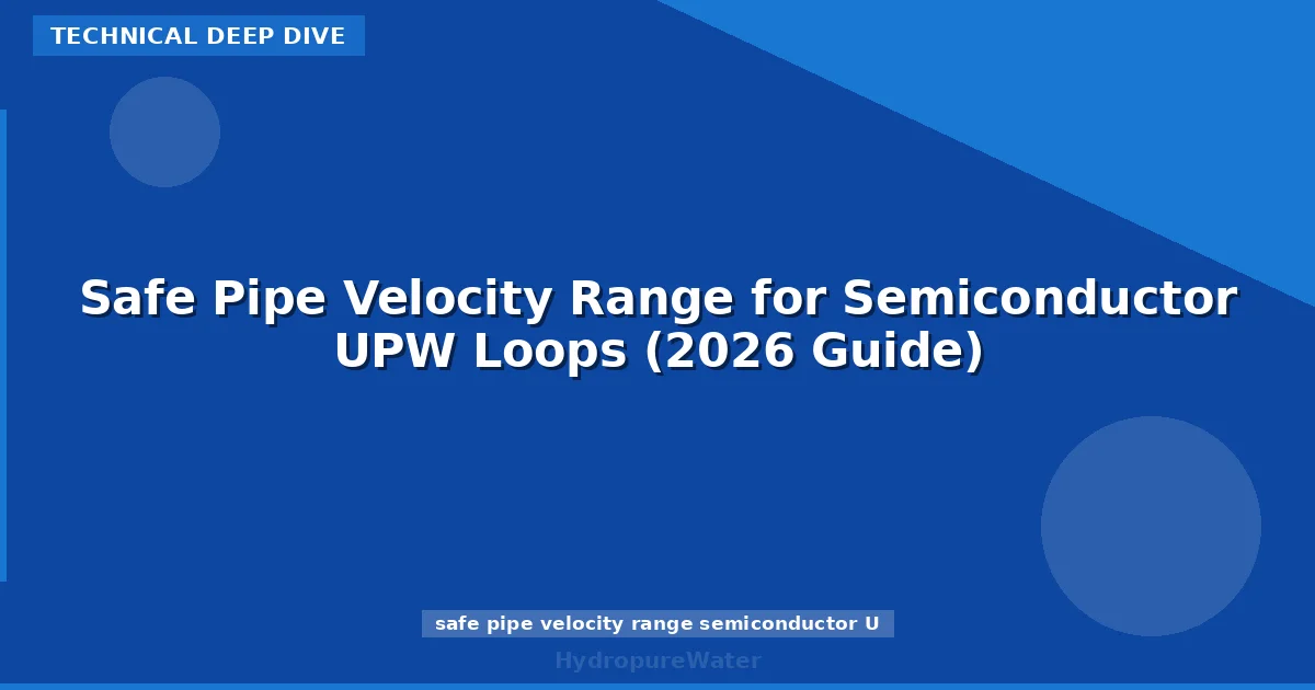 Safe Pipe Velocity Range for Semiconductor UPW Loops (2026 Guide)