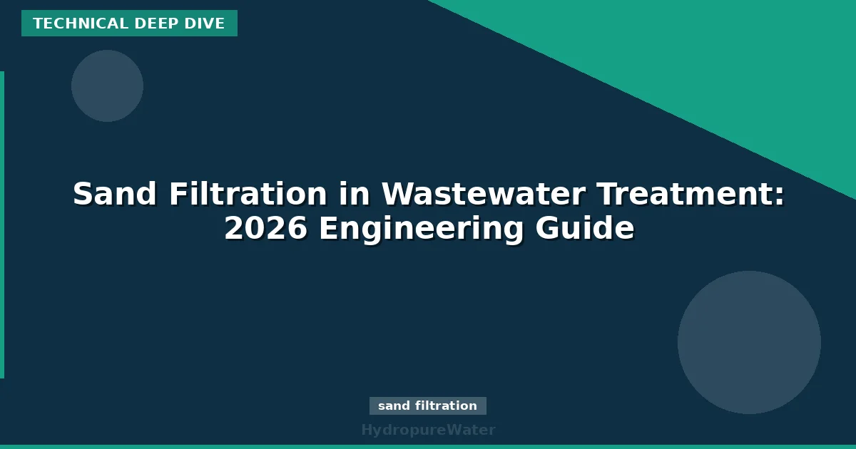 Sand Filtration in Wastewater Treatment: 2026 Engineering Guide