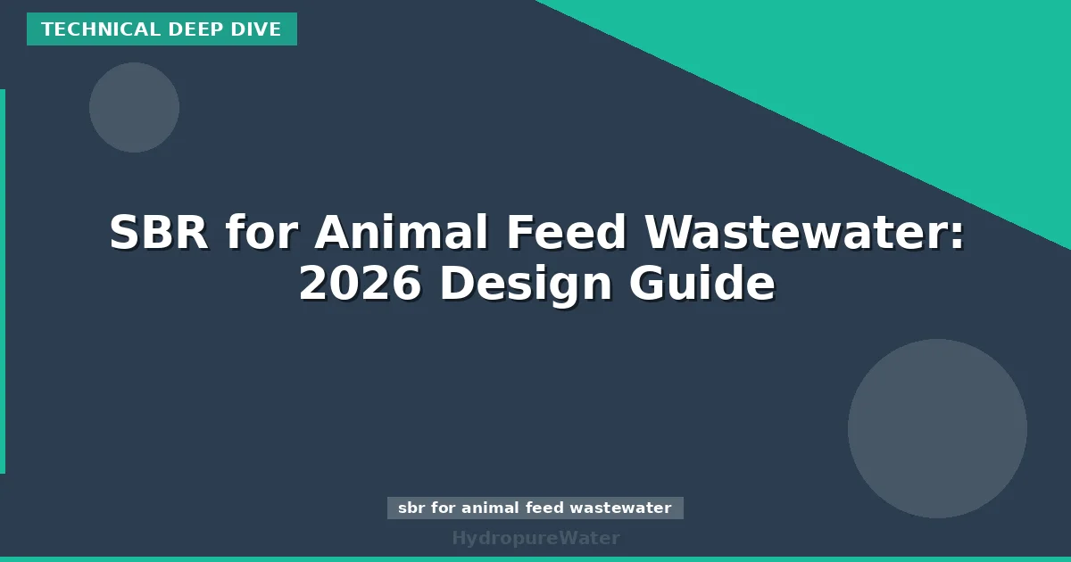 SBR for Animal Feed Wastewater: 2026 Design Guide