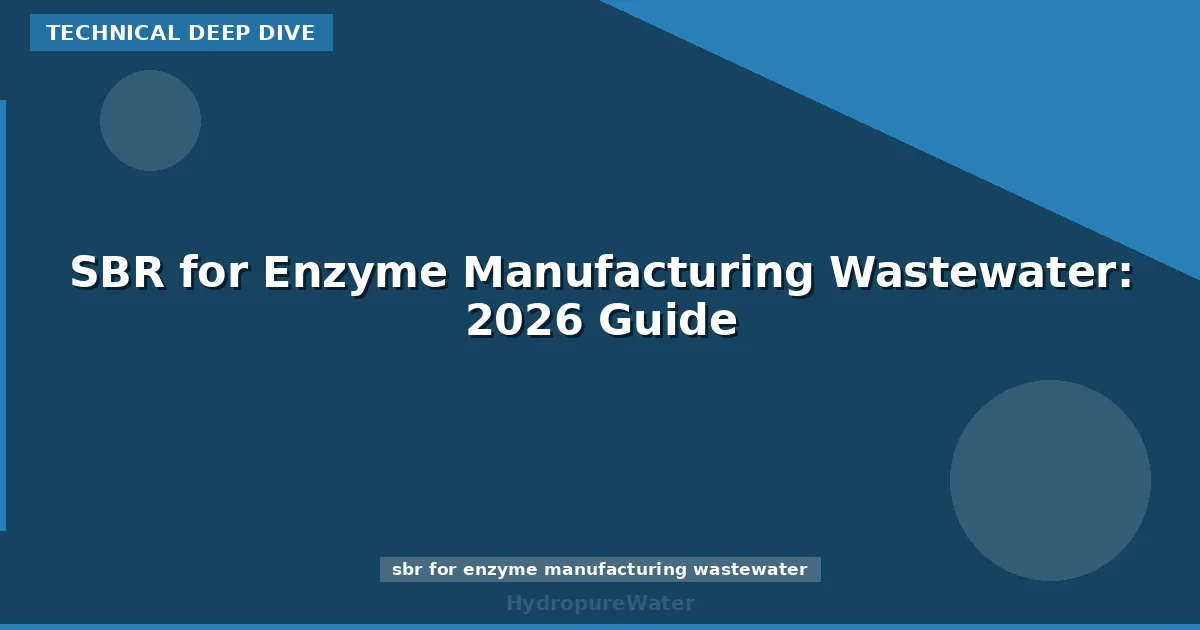 SBR for Enzyme Manufacturing Wastewater: 2026 Guide