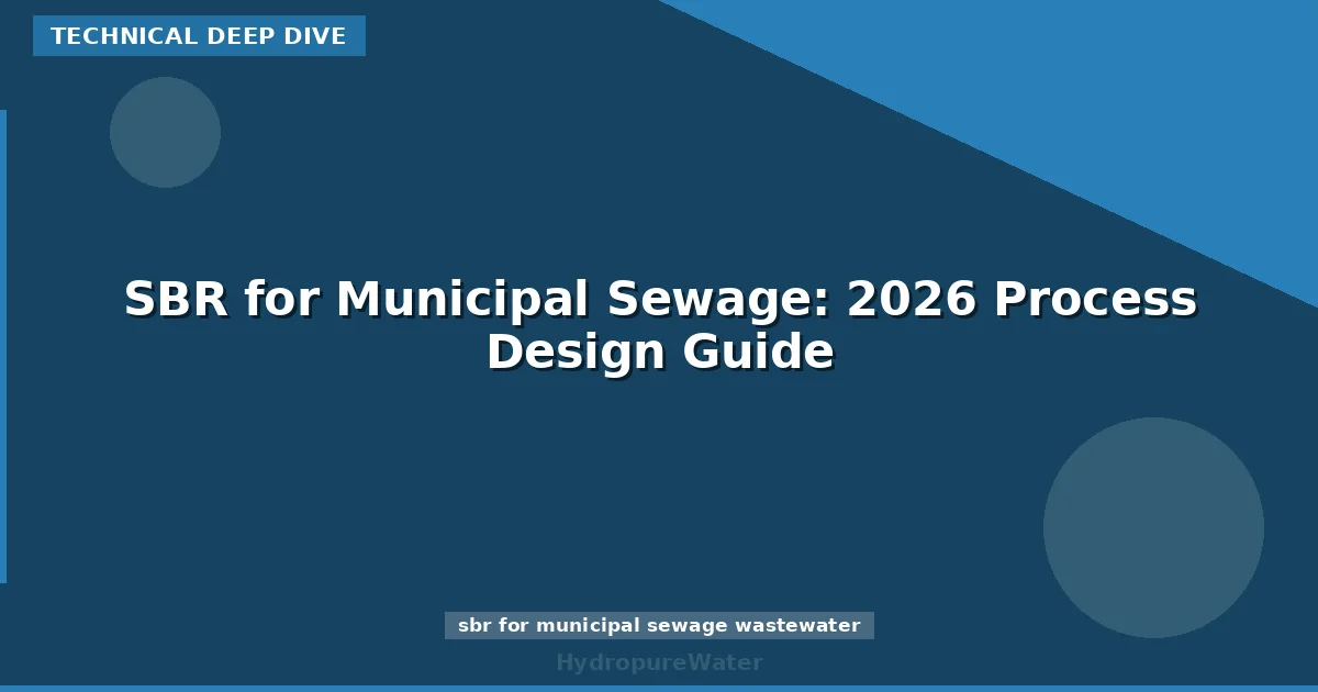 SBR for Municipal Sewage: 2026 Process Design Guide