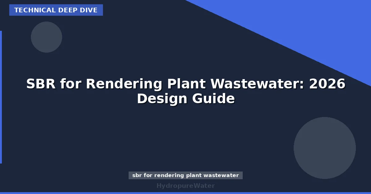 SBR for Rendering Plant Wastewater: 2026 Design Guide