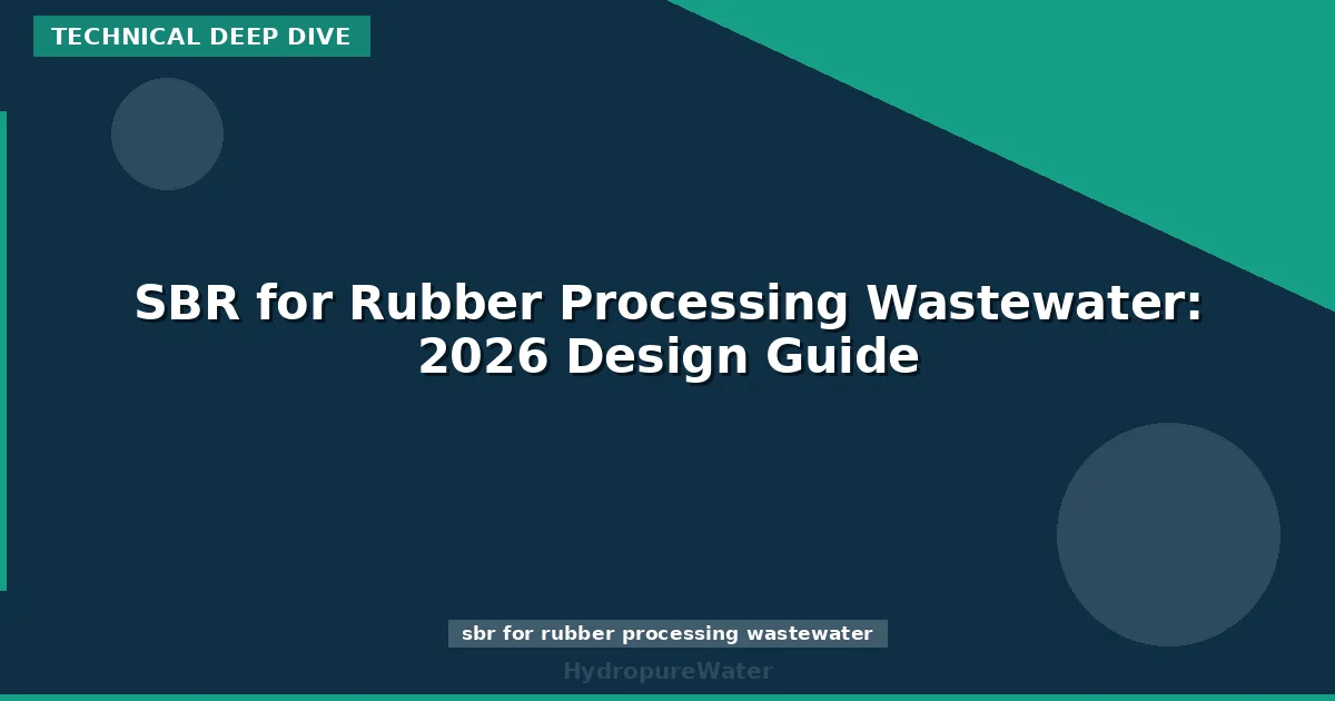 SBR for Rubber Processing Wastewater: 2026 Design Guide