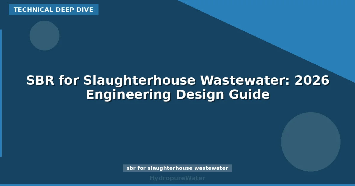 SBR for Slaughterhouse Wastewater: 2026 Engineering Design Guide