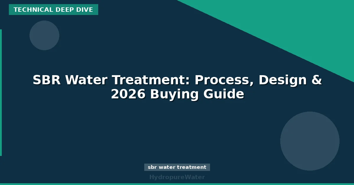 SBR Water Treatment: Process, Design & 2026 Buying Guide