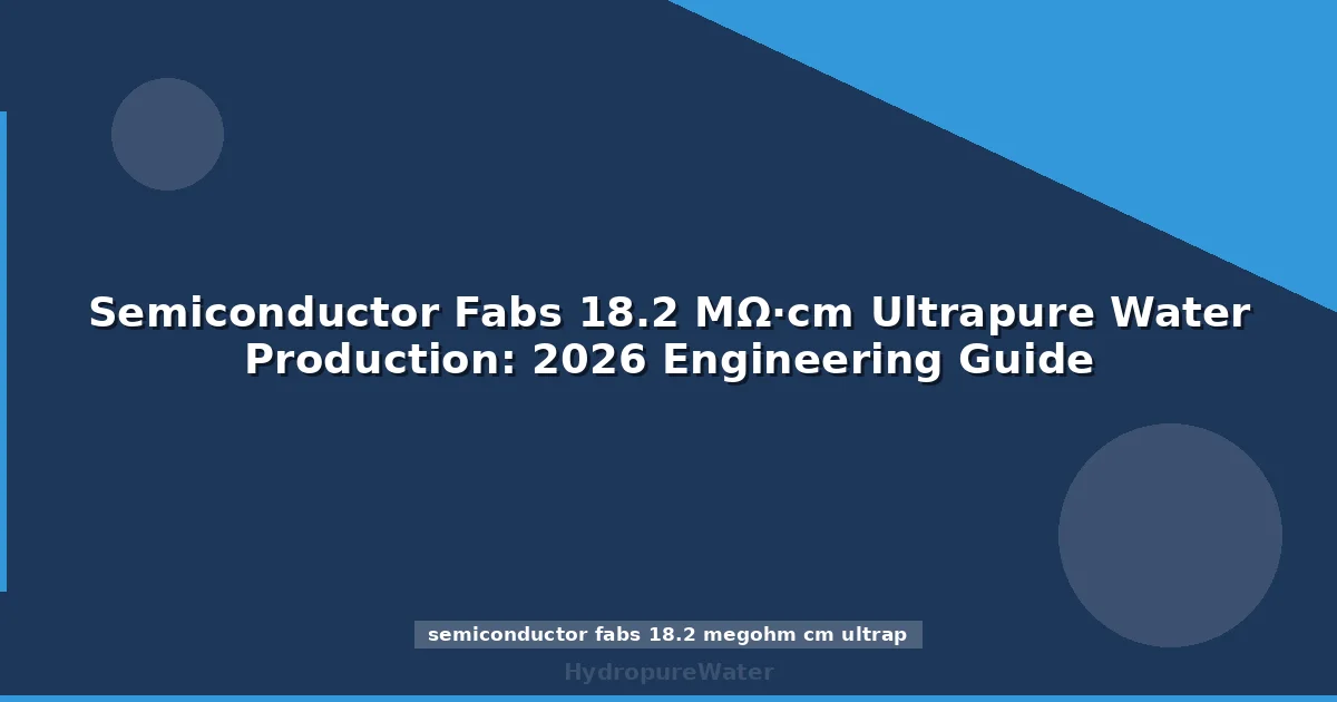 Semiconductor Fabs 18.2 MΩ·cm Ultrapure Water Production: 2026 Engineering Guide