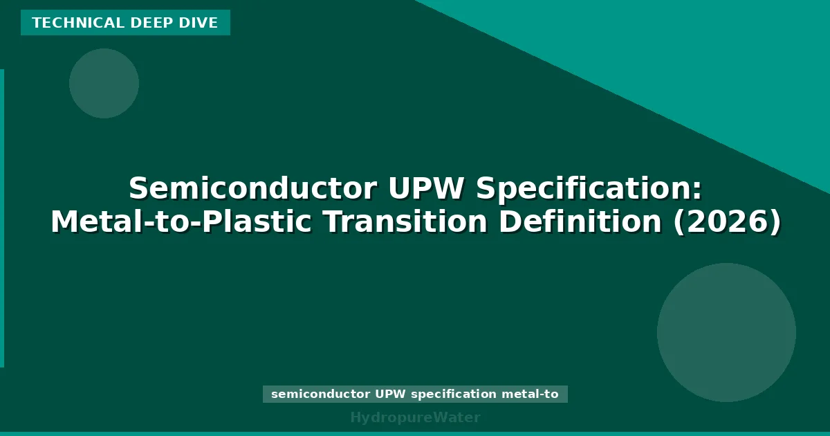 Semiconductor UPW Specification: Metal-to-Plastic Transition Definition (2026)