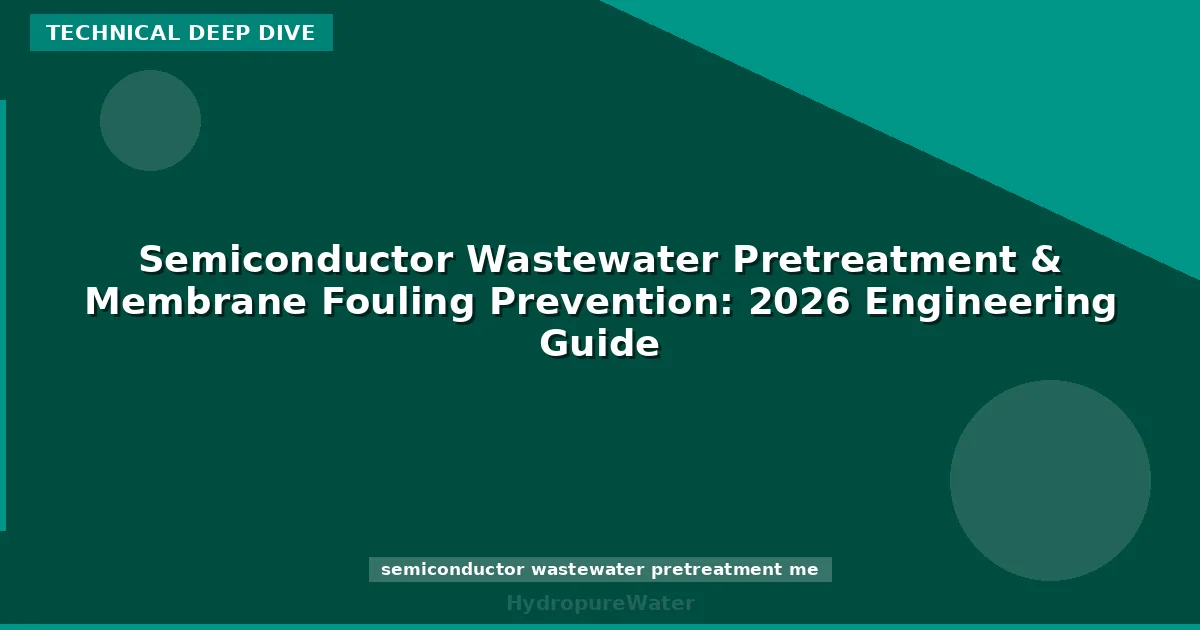 Semiconductor Wastewater Pretreatment & Membrane Fouling Prevention: 2026 Engineering Guide