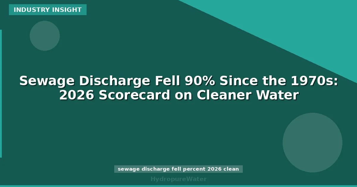 Sewage Discharge Fell 90% Since the 1970s: 2026 Scorecard on Cleaner Water