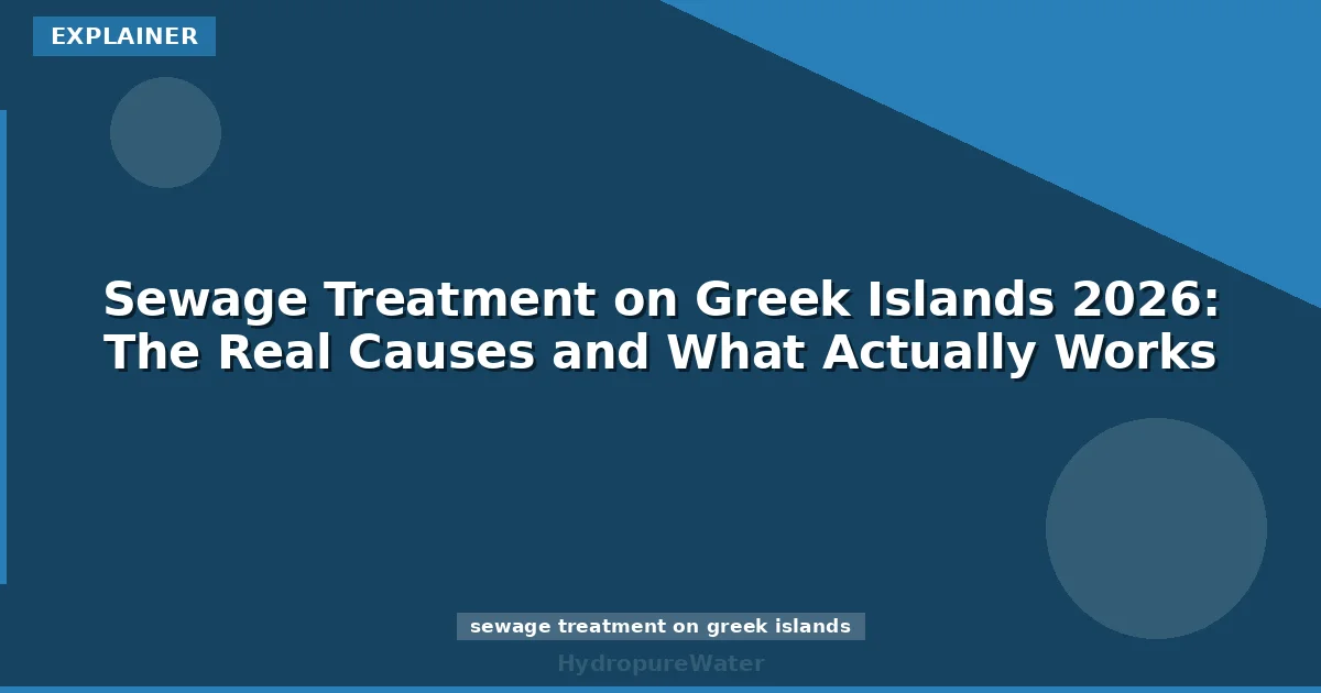 Sewage Treatment on Greek Islands 2026: The Real Causes and What Actually Works