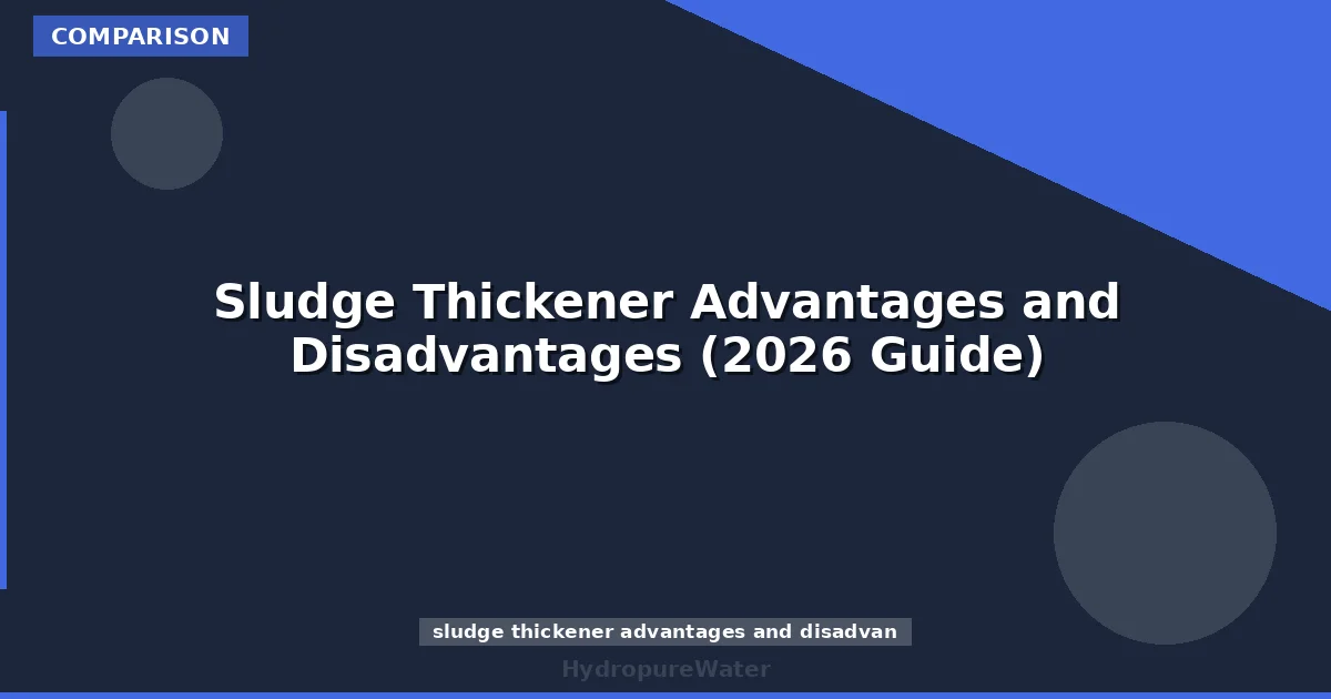 Sludge Thickener Advantages and Disadvantages (2026 Guide)