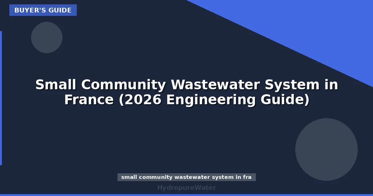 Small Community Wastewater System in France (2026 Engineering Guide)