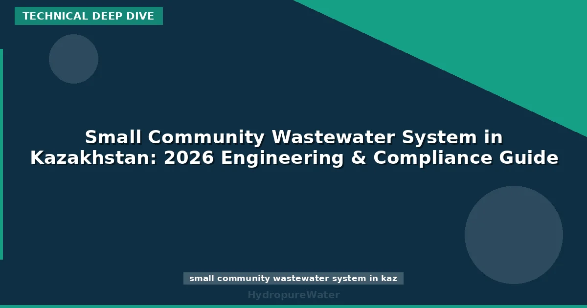 Small Community Wastewater System in Kazakhstan: 2026 Engineering & Compliance Guide