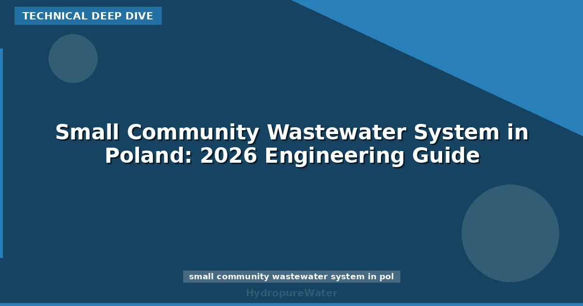 Small Community Wastewater System in Poland: 2026 Engineering Guide