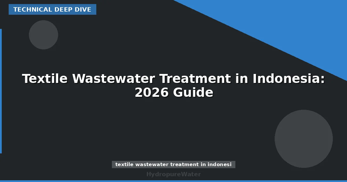 Textile Wastewater Treatment in Indonesia: 2026 Guide