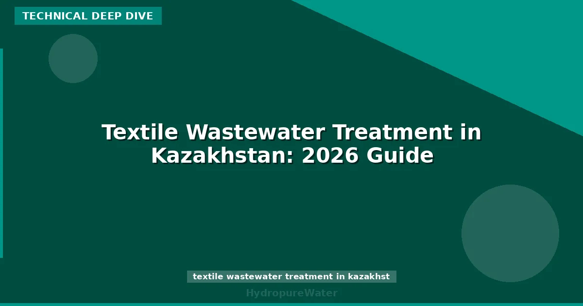 Textile Wastewater Treatment in Kazakhstan: 2026 Guide