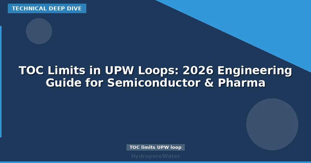 TOC Limits in UPW Loops: 2026 Engineering Guide for Semiconductor & Pharma
