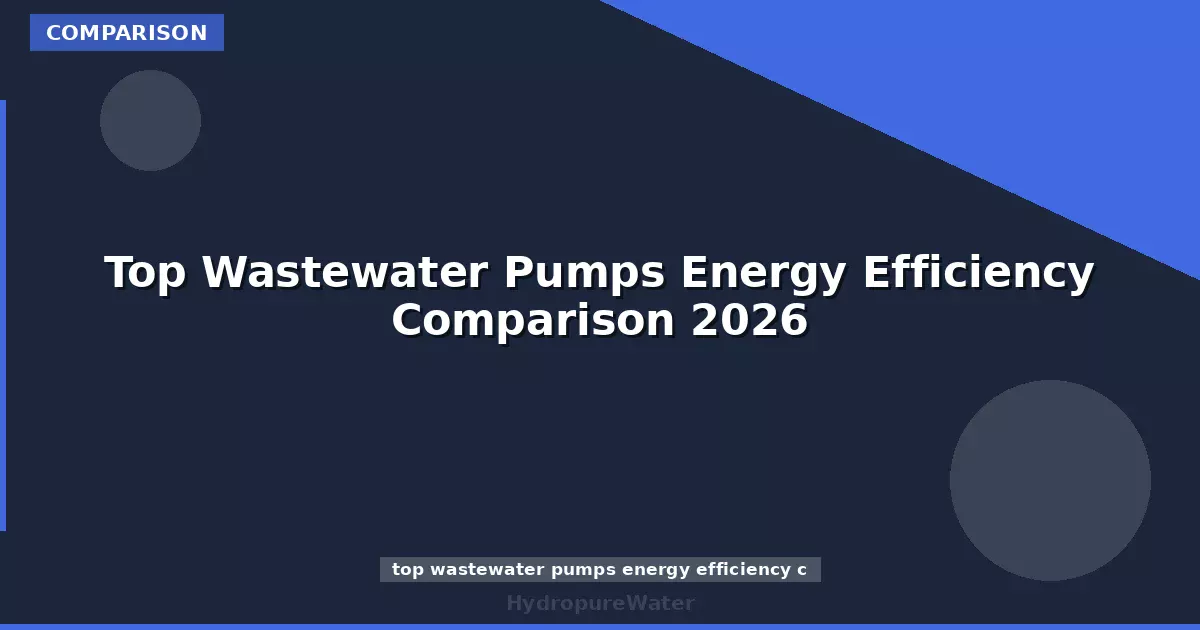 Top Wastewater Pumps Energy Efficiency Comparison 2026