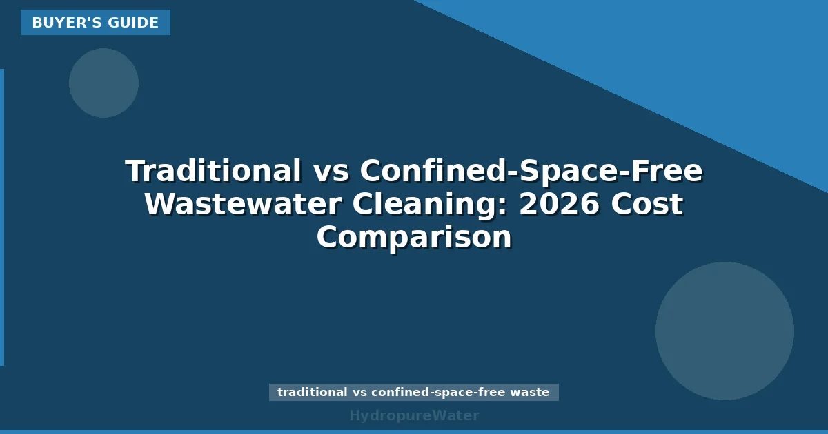Traditional vs Confined-Space-Free Wastewater Cleaning: 2026 Cost Comparison