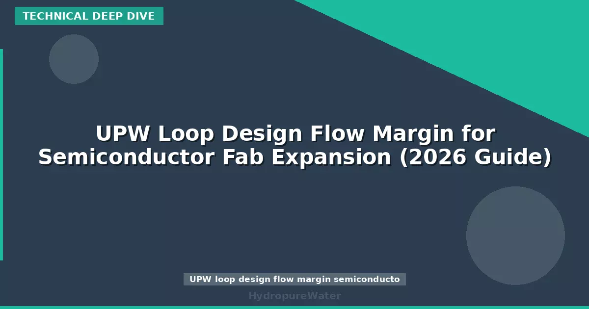 UPW Loop Design Flow Margin for Semiconductor Fab Expansion (2026 Guide)