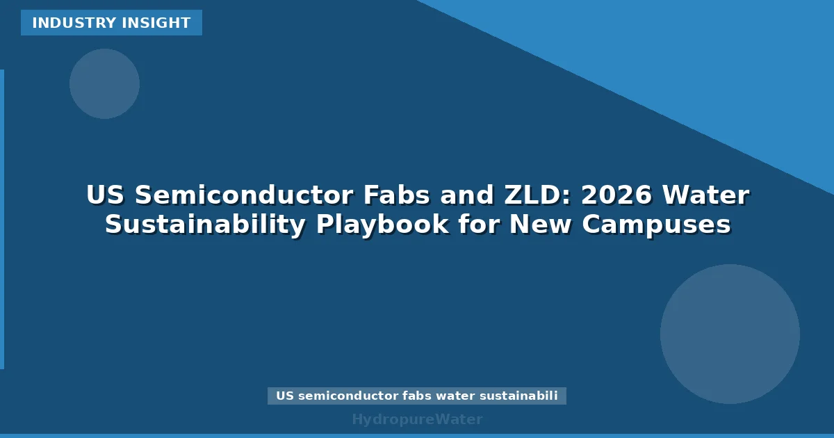 US Semiconductor Fabs and ZLD: 2026 Water Sustainability Playbook for New Campuses