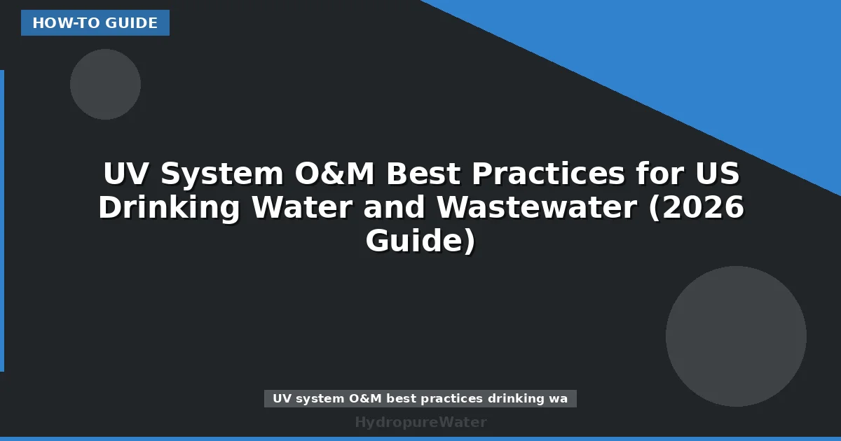 UV System O&M Best Practices for US Drinking Water and Wastewater (2026 Guide)
