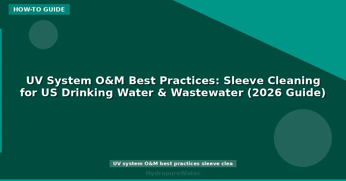 UV System O&M Best Practices: Sleeve Cleaning for US Drinking Water & Wastewater (2026 Guide)