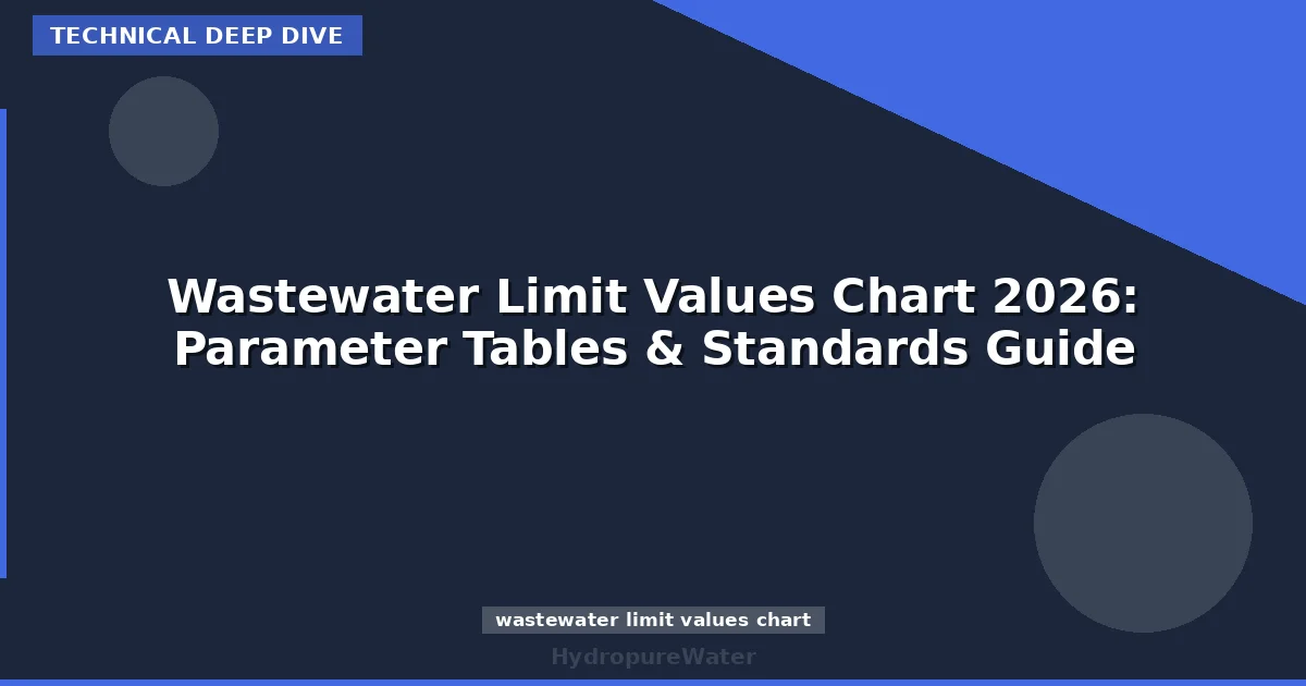 Wastewater Limit Values Chart 2026: Parameter Tables & Standards Guide