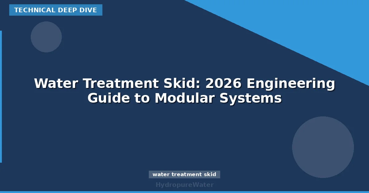 Skid de traitement d'eau : guide d'ingénierie 2026 des systèmes modulaires
