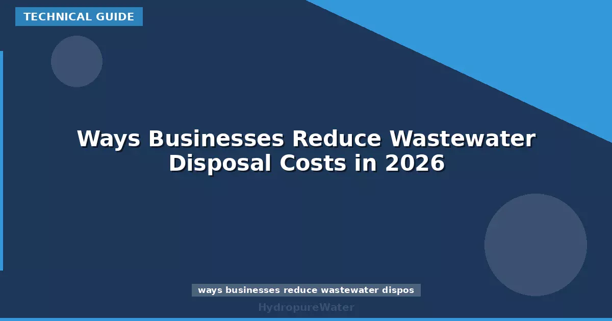 طرق خفض تكاليف التخلص من مياه الصرف الصناعي في 2026