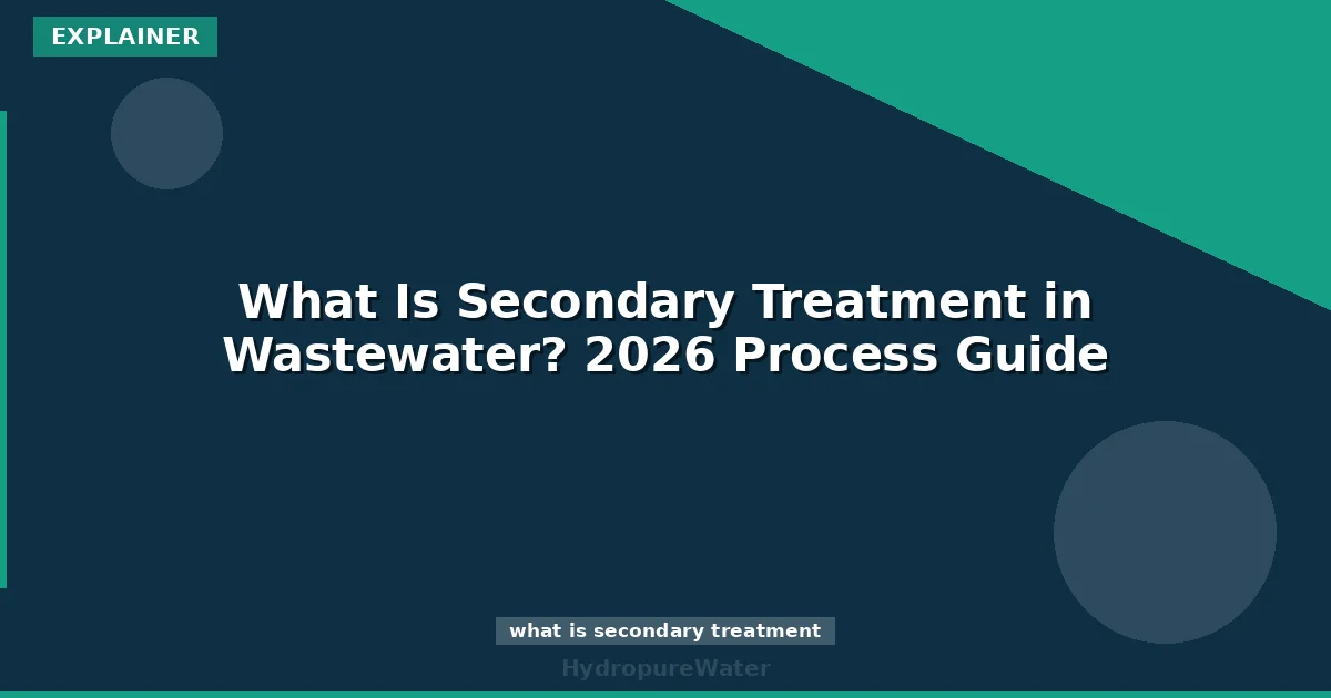 What Is Secondary Treatment in Wastewater? 2026 Process Guide