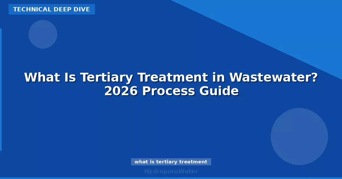What Is Tertiary Treatment in Wastewater? 2026 Process Guide