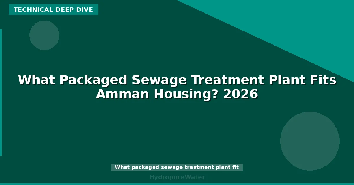 What Packaged Sewage Treatment Plant Fits Amman Housing? 2026