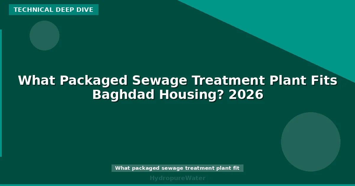 What Packaged Sewage Treatment Plant Fits Baghdad Housing? 2026
