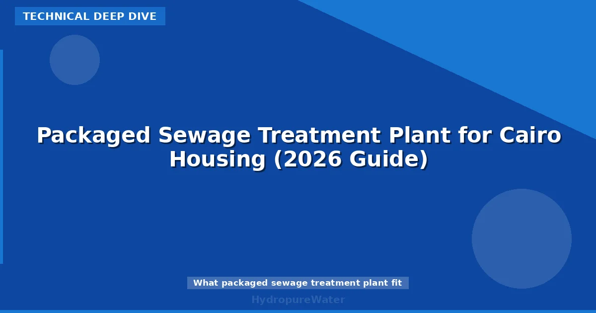 Packaged Sewage Treatment Plant for Cairo Housing (2026 Guide)