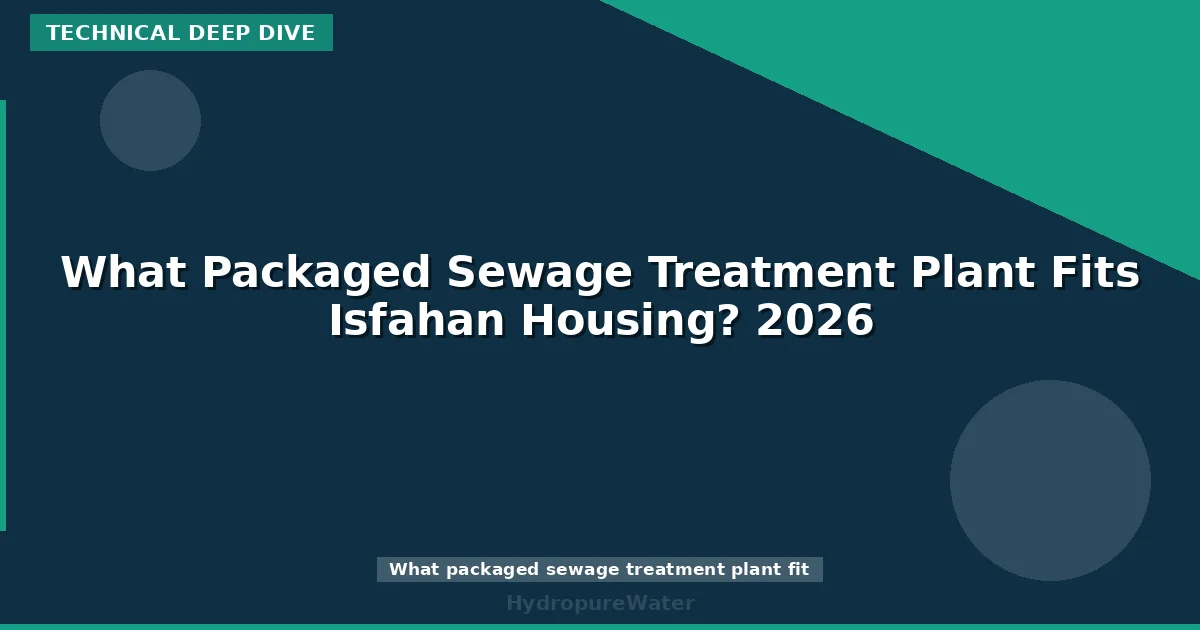 What Packaged Sewage Treatment Plant Fits Isfahan Housing? 2026