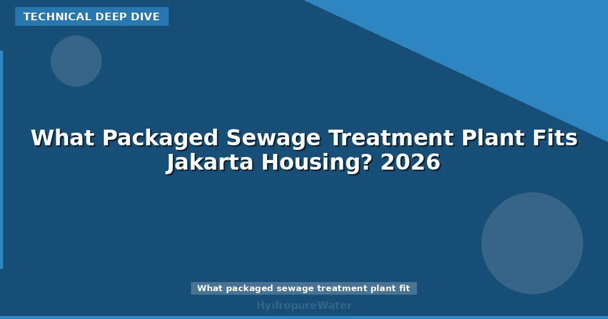 What Packaged Sewage Treatment Plant Fits Jakarta Housing? 2026