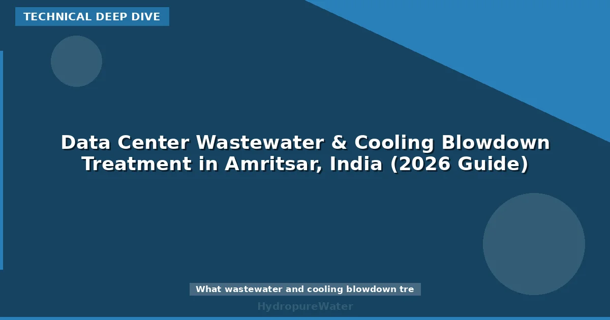 Traitement des eaux usées et des purges de refroidissement des centres de données à Amritsar, Inde (guide 2026)
