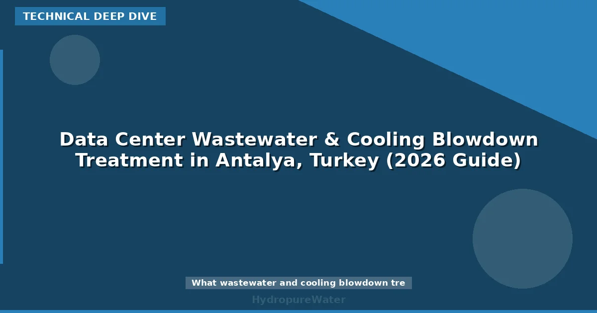 Data Center Wastewater & Cooling Blowdown Treatment in Antalya, Turkey (2026 Guide)