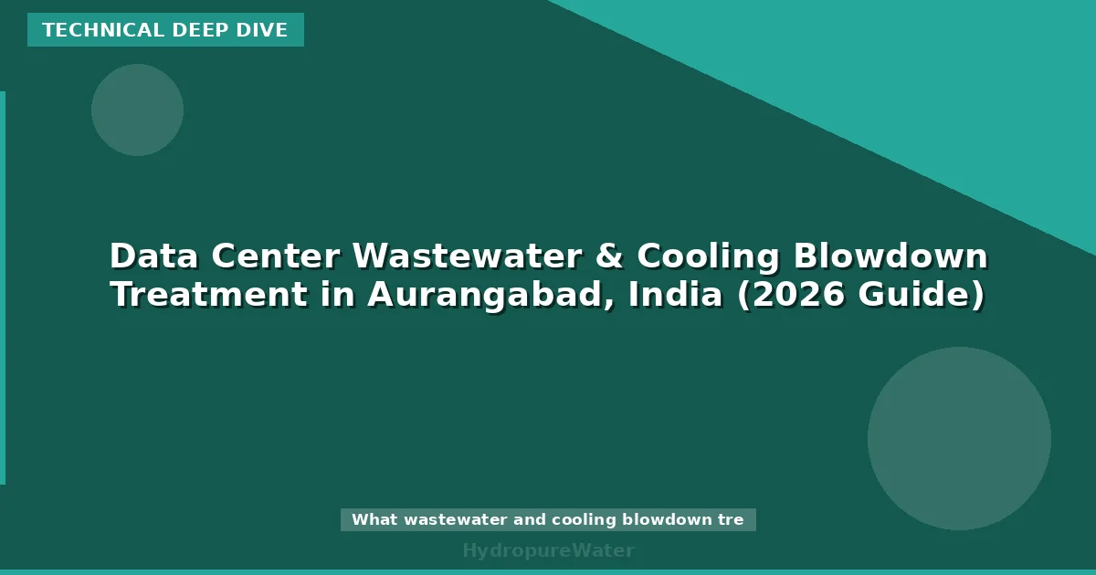 Data Center Wastewater & Cooling Blowdown Treatment in Aurangabad, India (2026 Guide)