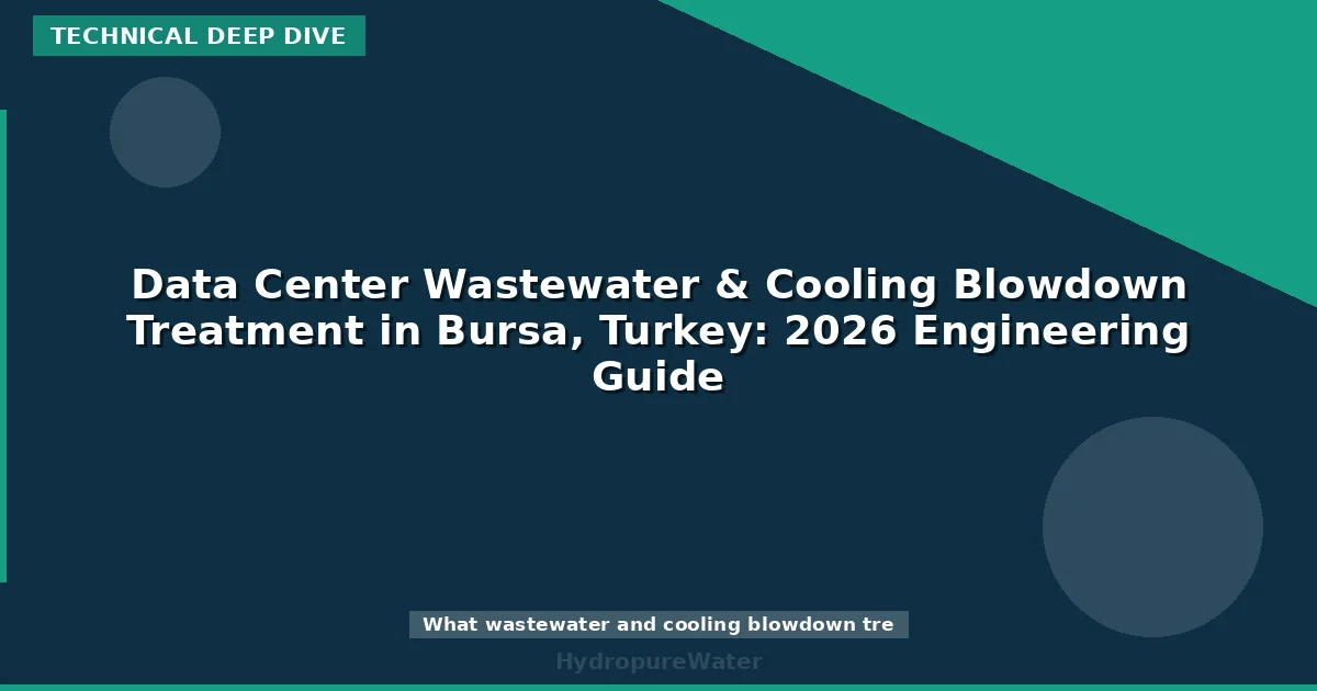 Data Center Wastewater & Cooling Blowdown Treatment in Bursa, Turkey: 2026 Engineering Guide