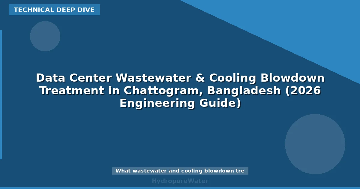 Data Center Wastewater & Cooling Blowdown Treatment in Chattogram, Bangladesh (2026 Engineering Guide)