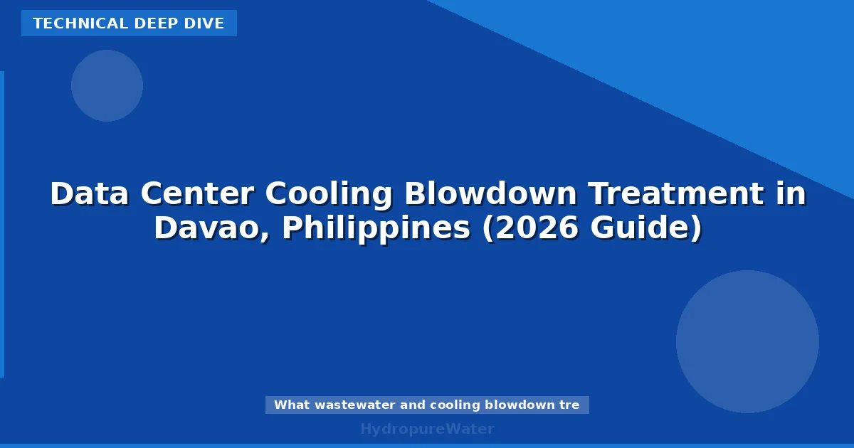 Data Center Cooling Blowdown Treatment in Davao, Philippines (2026 Guide)