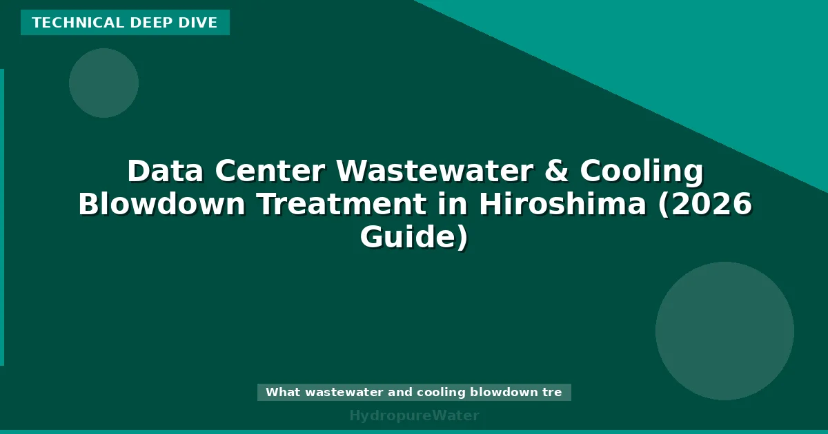 Data Center Wastewater & Cooling Blowdown Treatment in Hiroshima (2026 Guide)